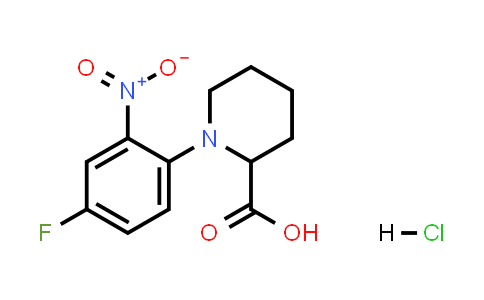 1-(4-Fluoro-2-nitrophenyl)piperidine-2-carboxylic acid hydrochloride