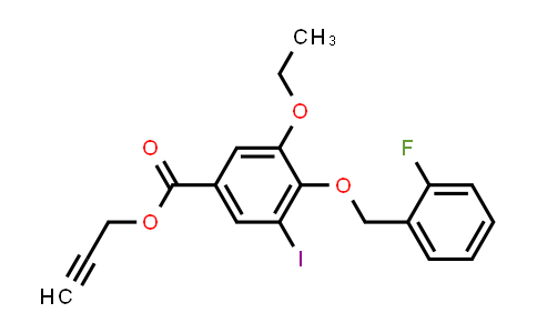 Prop-2-yn-1-yl 3-ethoxy-4-((2-fluorobenzyl)oxy)-5-iodobenzoate