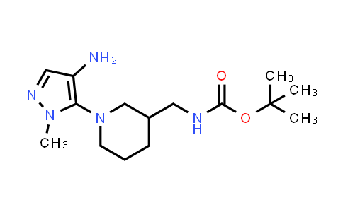 tert-Butyl ((1-(4-amino-1-methyl-1H-pyrazol-5-yl)piperidin-3-yl)methyl)carbamate