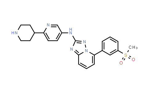 5-(3-(Methylsulfonyl)phenyl)-N-(6-(piperidin-4-yl)pyridin-3-yl)-[1,2,4]triazolo[1,5-a]pyridin-2-amine
