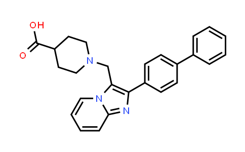 1-((2-([1,1'-Biphenyl]-4-yl)imidazo[1,2-a]pyridin-3-yl)methyl)piperidine-4-carboxylic acid