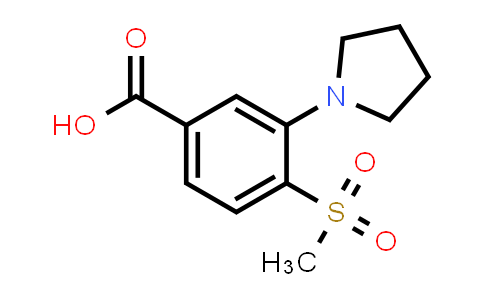 4-(Methylsulfonyl)-3-(pyrrolidin-1-yl)benzoic acid