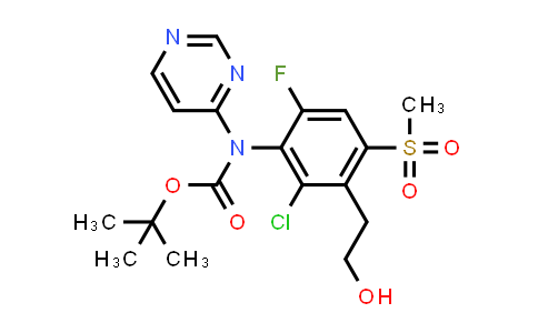tert-Butyl (2-chloro-6-fluoro-3-(2-hydroxyethyl)-4-(methylsulfonyl)phenyl)(pyrimidin-4-yl)carbamate