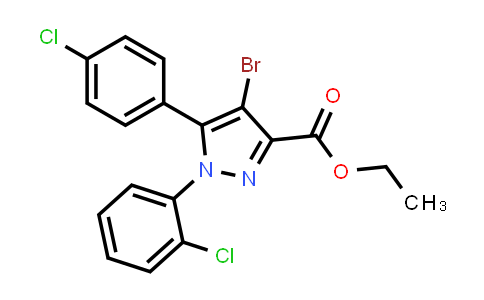 Ethyl 4-bromo-1-(2-chlorophenyl)-5-(4-chlorophenyl)-1H-pyrazole-3-carboxylate
