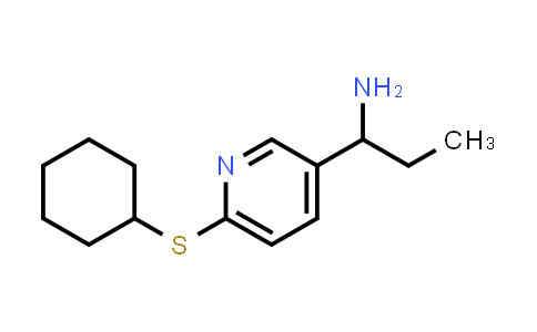 1-(6-(Cyclohexylthio)pyridin-3-yl)propan-1-amine