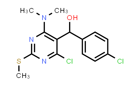 (4-Chloro-6-(dimethylamino)-2-(methylthio)pyrimidin-5-yl)(4-chlorophenyl)methanol