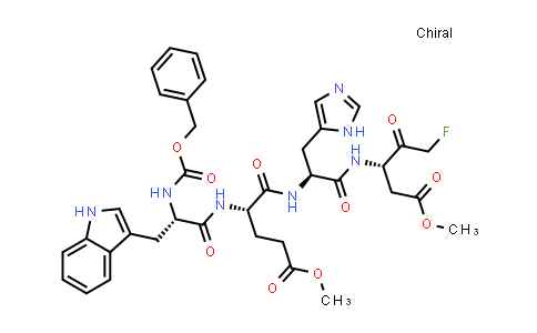 L-Histidinamide, N-[(phenylmethoxy)carbonyl]-L-tryptophyl-L-α-glutamyl-N-[(1S)-3-fluoro-1-(2-methoxy-2-oxoethyl)-2-oxopropyl]methyl ester