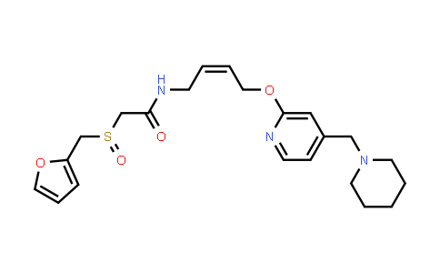 (Z)-2-((Furan-2-ylmethyl)sulfinyl)-N-(4-((4-(piperidin-1-ylmethyl)pyridin-2-yl)oxy)but-2-en-1-yl)acetamide