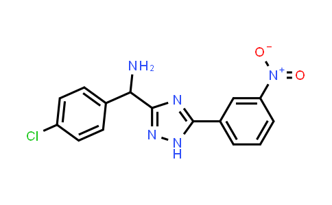(4-Chlorophenyl)(5-(3-nitrophenyl)-1H-1,2,4-triazol-3-yl)methanamine