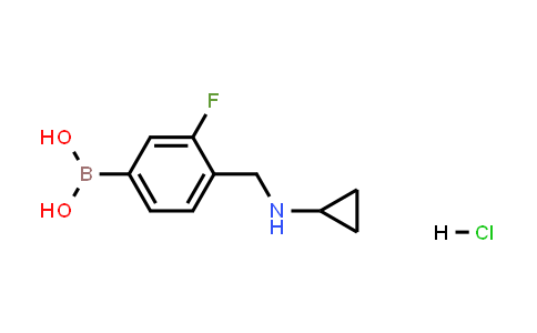 (4-((cyclopropylamino)methyl)-3-fluorophenyl)boronic acid hydrochloride