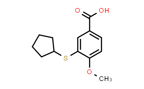 3-(Cyclopentylthio)-4-methoxybenzoic acid