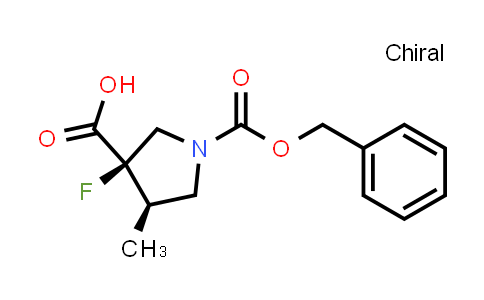 (3R,4R)-1-benzyloxycarbonyl-3-fluoro-4-methyl-pyrrolidine-3-carboxylic acid