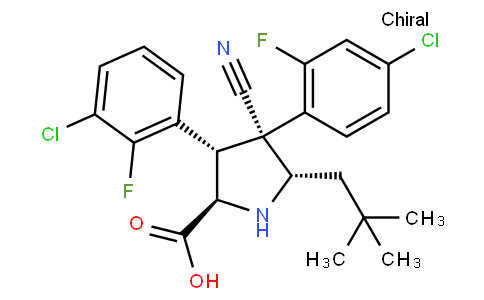 D-Proline, 3-(3-chloro-2-fluorophenyl)-4-(4-chloro-2-fluorophenyl)-4-cyano-5-(2,2-diMethylpropyl)-, (3S,4R,5S)-