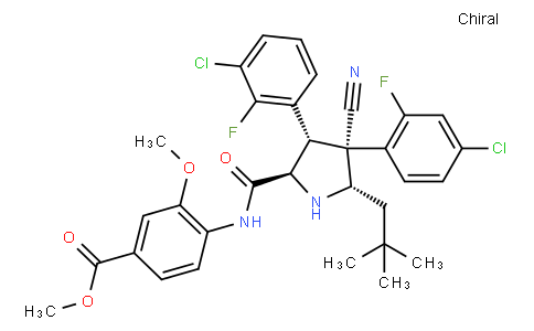 Benzoic acid, 4-[[[(2R,3S,4R,5S)-3-(3-chloro-2-fluorophenyl)-4-(4-chloro-2-fluorophenyl)-4-cyano-5-(2,2-diMethylpropyl)-2-pyrrolidinyl]carbonyl]aMino]-3-Methoxy-, Methyl ester