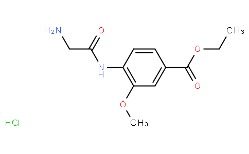 Benzoic acid, 4-[(2-aminoacetyl)amino]-3-methoxy-, ethyl ester, hydrochloride (1:1)