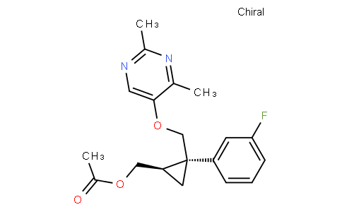 Cyclopropanemethanol​, 2-​[[(2,​4-​dimethyl-​5-​pyrimidinyl)​oxy]​methyl]​-​2-​(3-​fluorophenyl)​-​, 1-​acetate, (1R,​2S)​-