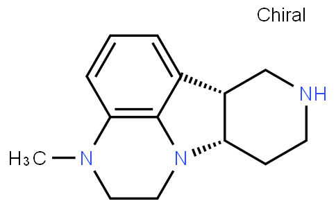 1H-​Pyrido[3',​4':4,​5]​pyrrolo[1,​2,​3-​de]​quinoxaline, 2,​3,​6b,​7,​8,​9,​10,​10a-​octahydro-​3-​methyl-​, (6bR,​10aS)​-