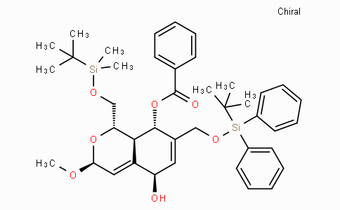 (1S,3S,5R,8S,8aR)-1-(((tert-butyldimethylsilyl)oxy)methyl)-7-(((tert-butyldiphenylsilyl)oxy)methyl)-5-hydroxy-3-methoxy-3,5,8,8a-tetrahydro-1H-isochromen-8-yl benzoate