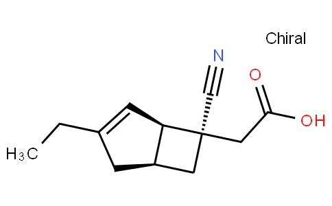 Bicyclo[3.2.0]?hept-?3-?ene-?6-?acetic acid, 6-?cyano-?3-?ethyl-?, (1R,?5S,?6S)?-