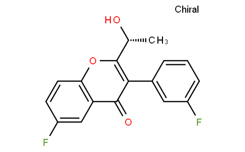 4H-1-Benzopyran-4-one, 6-fluoro-3-(3-fluorophenyl)-2-[(1R)-1-hydroxyethyl]-