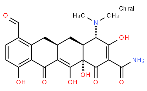 2-​Naphthacenecarboxami​de, 4-​(dimethylamino)​-​7-​formyl-​1,​4,​4a,​5,​5a,​6,​11,​12a-​octahydro-​3,​10,​12,​12a-​tetrahydroxy-​1,​11-​dioxo-​, (4S,​4aS,​5aR,​12aS)​-
