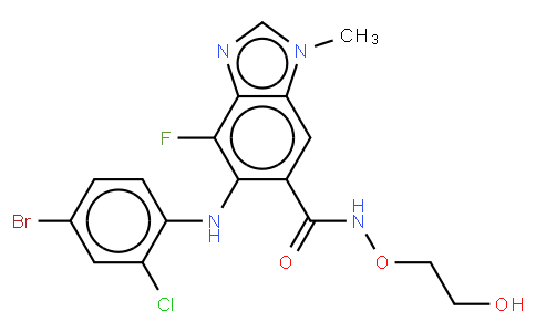 5-[(4-溴-2-氯苯基)氨基]-4-氟-N-(2-羟基乙氧基)-1-甲基-1H-苯并咪唑-6-甲酰胺