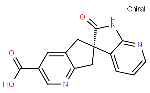 Spiro[6H-​cyclopenta[b]​pyridine-​6,​3'-​[3H]​pyrrolo[2,​3-​b]​pyridine]​-​3-​carboxylic acid, 1',​2',​5,​7-​tetrahydro-​2'-​oxo-​, (3'S)​-