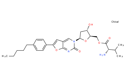 L-Valine 5'-ester with 3-(2-deoxy-beta-D-erythro-pentofuranosyl)-6-(4-pentylphenyl)furo[2,3-d]pyrimidin-2(3H)-one