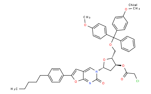 Furo[2,​3-​d]​pyrimidin-​2(3H)​-​one, 3-​[5-​O-​[bis(4-​methoxyphenyl)​phenylmethyl]​-​3-​O-​(2-​chloroacetyl)​-​2-​deoxy-​β-​D-​erythro-​pentofuranosyl]​-​6-​(4-​pentylphenyl)​-