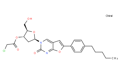 Furo[2,​3-​d]​pyrimidin-​2(3H)​-​one, 3-​[3-​O-​(2-​chloroacetyl)​-​2-​deoxy-​β-​D-​erythro-​pentofuranosyl]​-​6-​(4-​pentylphenyl)​-