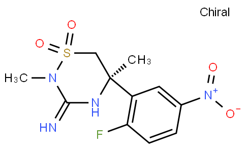 (R)-5-(2-fluoro-5-nitrophenyl)-3-imino-2,5-dimethyl-1,2,4-thiadiazinane 1,1-dioxide